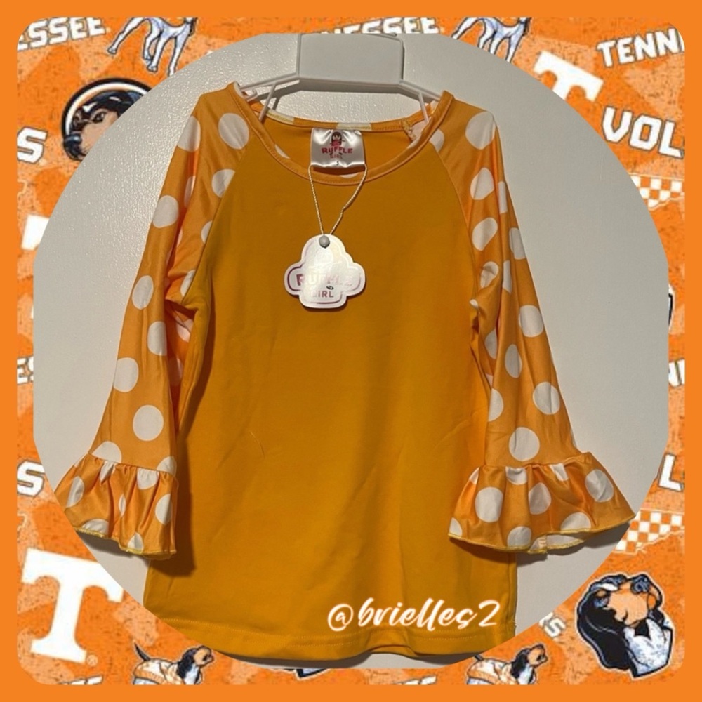 🎁 New Ruffle Girl Dress Size 5t & University of Tennessee, Vols UT Orange Fall